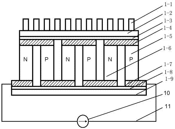 Adsorption device for semiconductor refrigeration