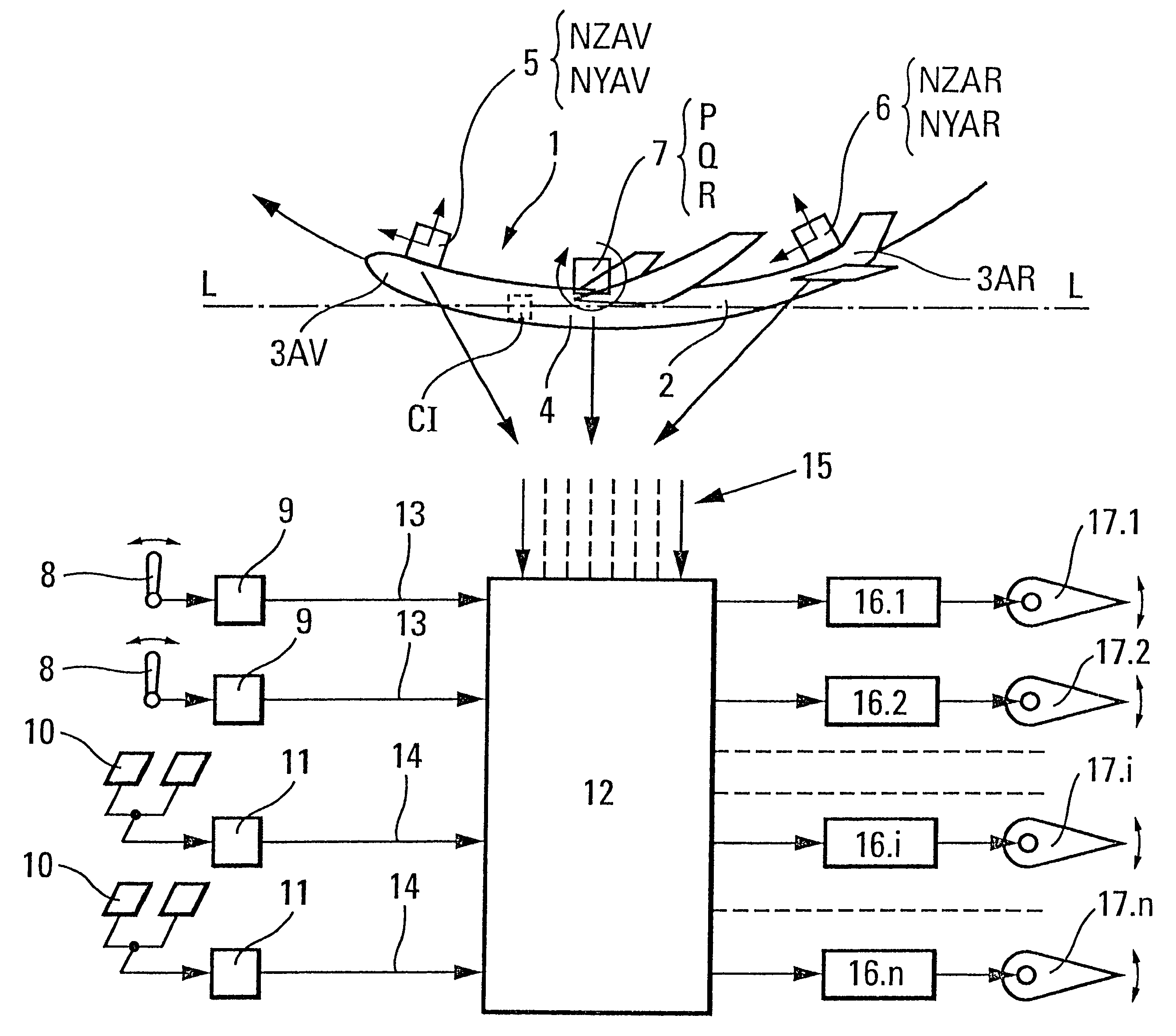 Aircraft with electric flight controls provided with a fuselage able to deform and vibrate