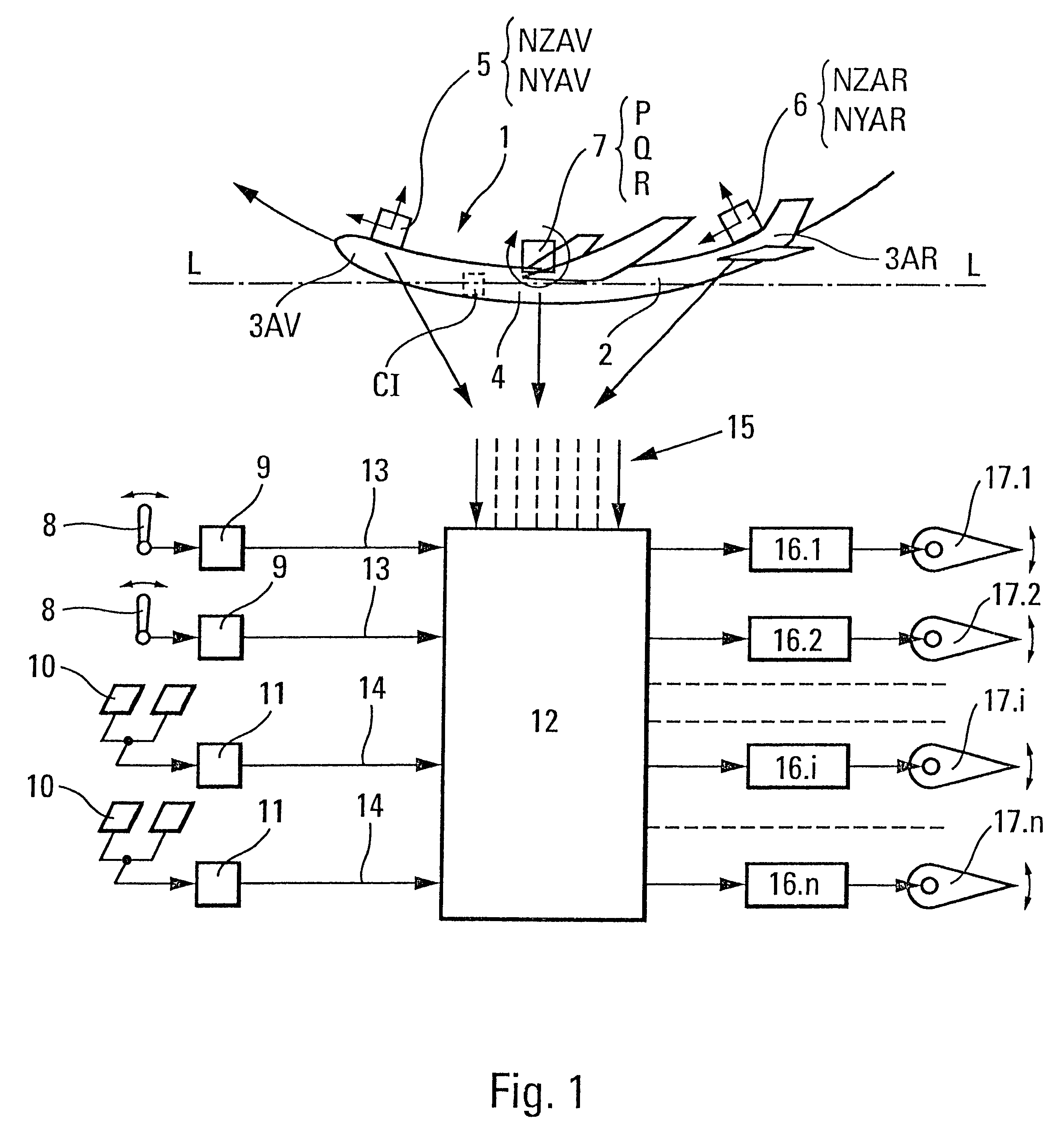 Aircraft with electric flight controls provided with a fuselage able to deform and vibrate