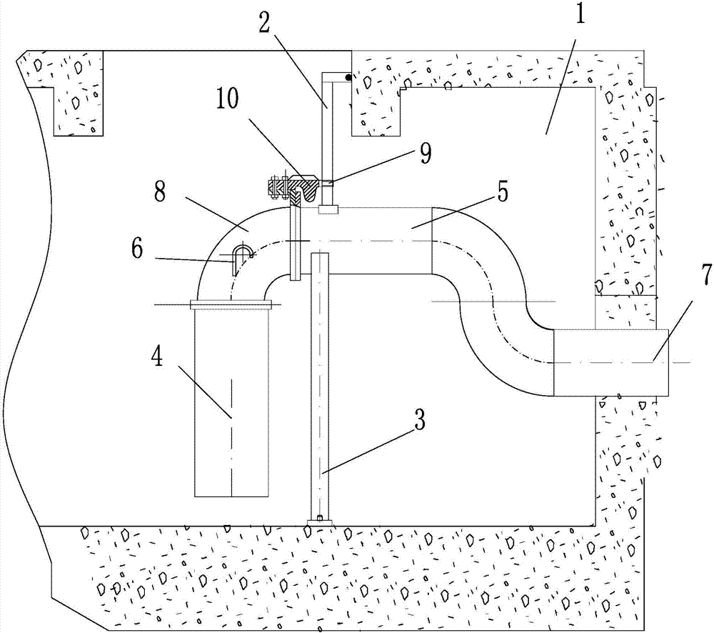 A self-coupling installation device for water supply pumps of river engineering models