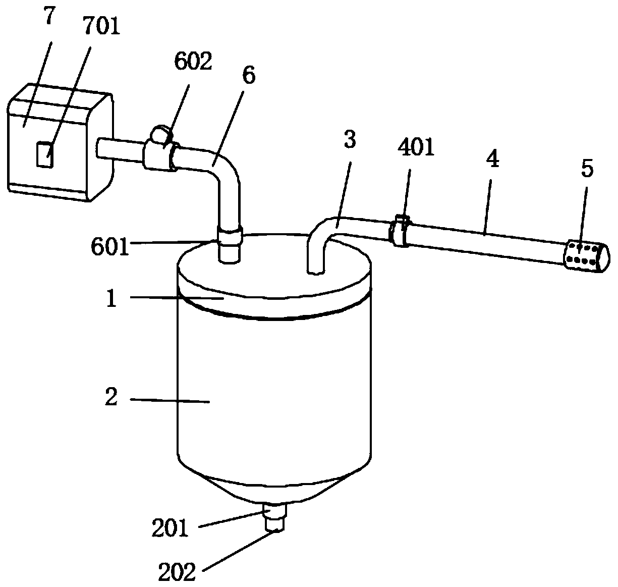 Gastrointestinal fluid pressure-reducing device for gastrointestinal surgery