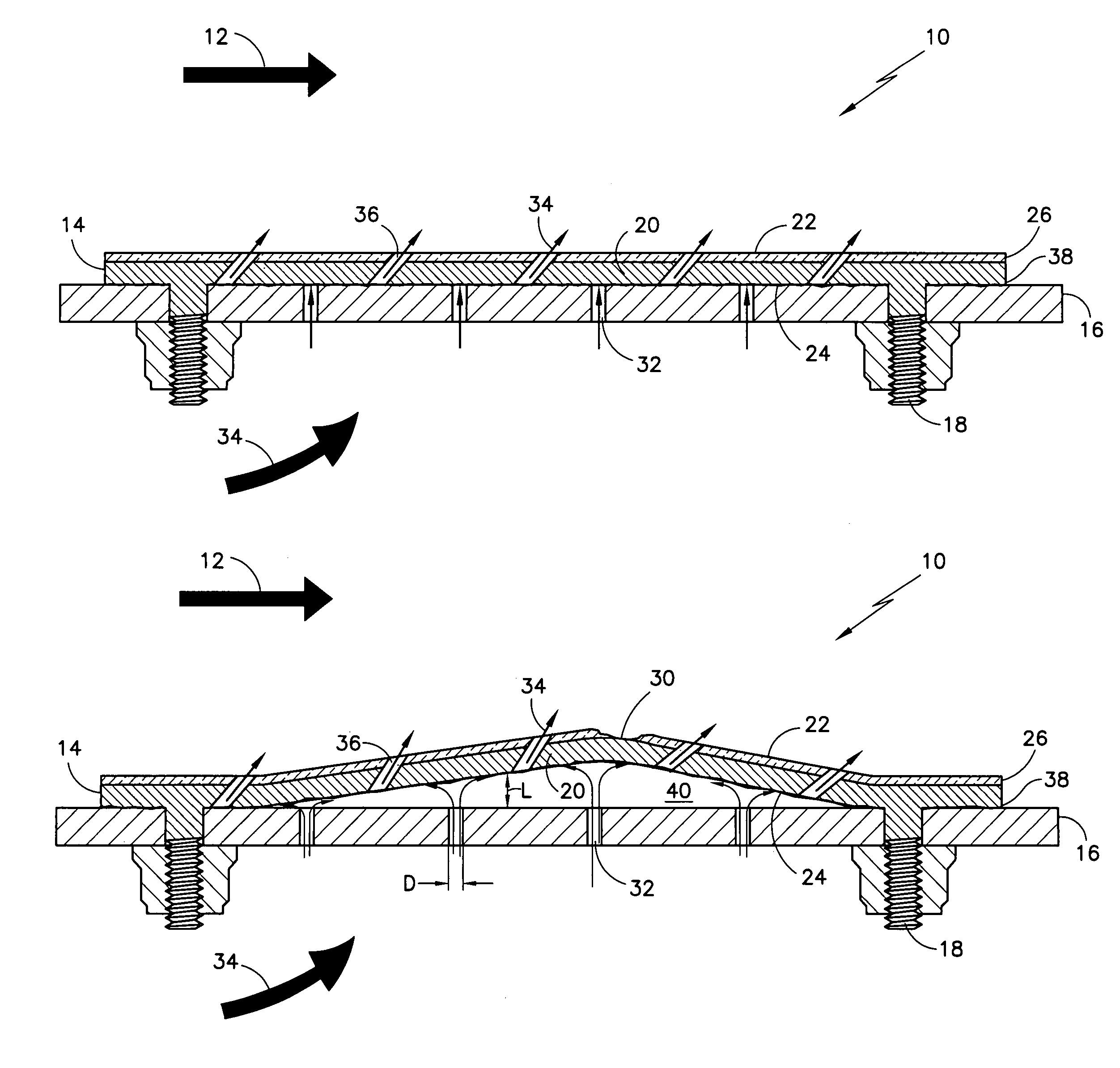 Structures with adaptive cooling