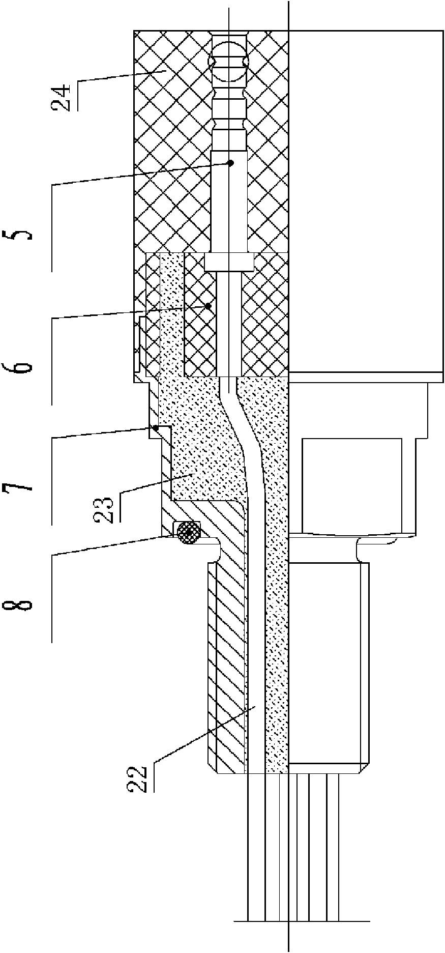 Direct-plug water-sealed connector component, plug thereof and socket thereof