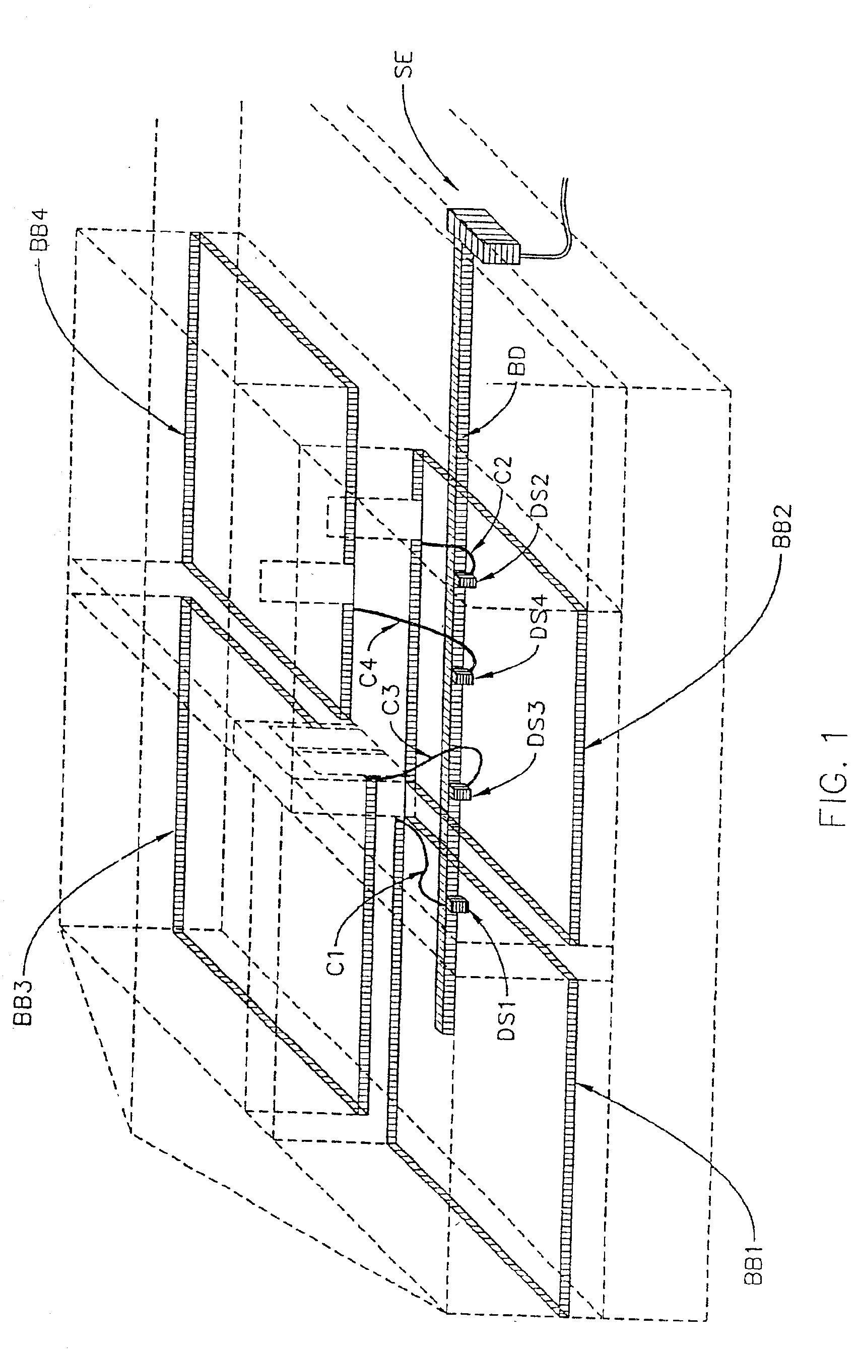 Polarized receptacle containing baseboard in reduced cable requiring system and method for providing electrical energy to houses and buildings and the like