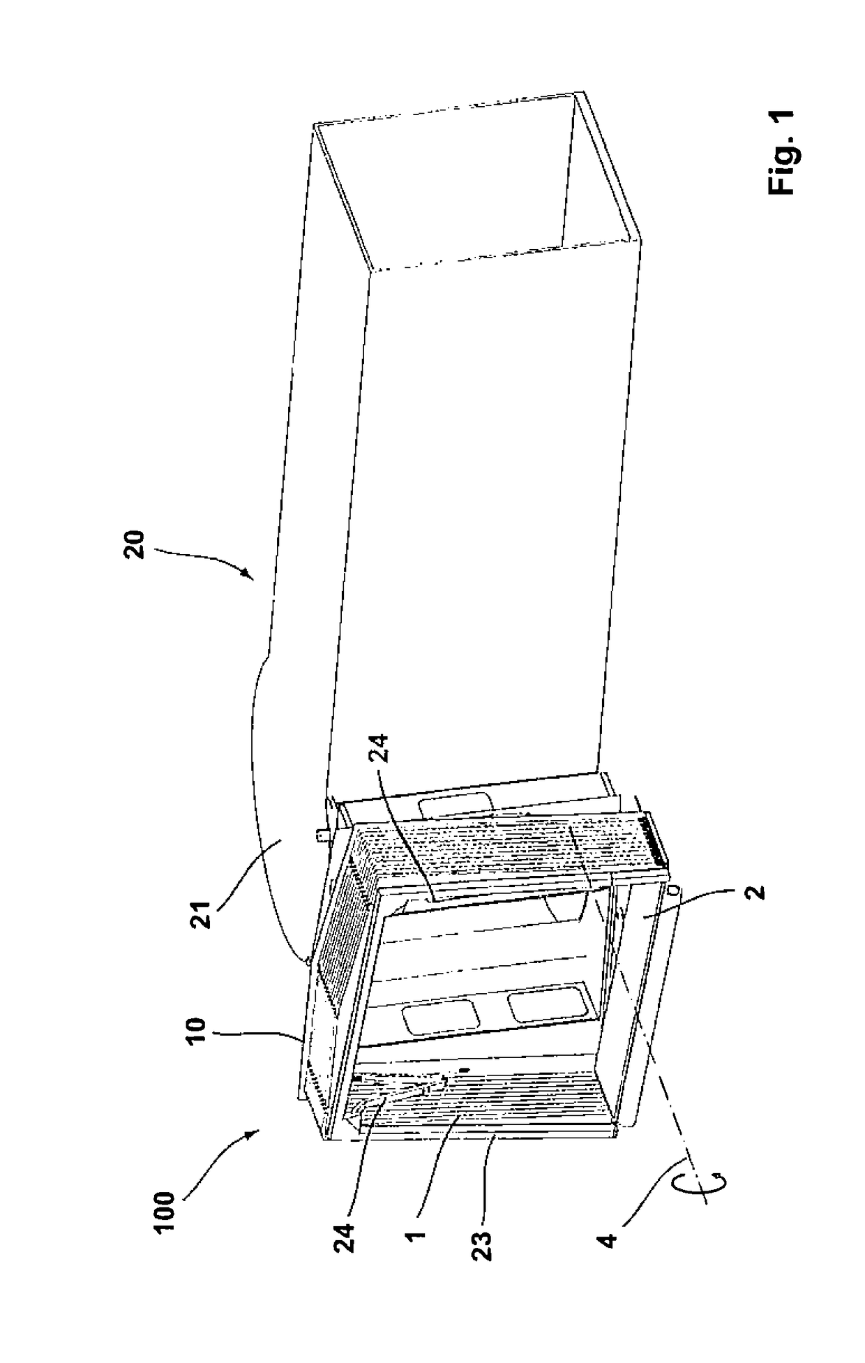 Coupling module for forming an interface between the cabin of a passenger bridge and an airplane