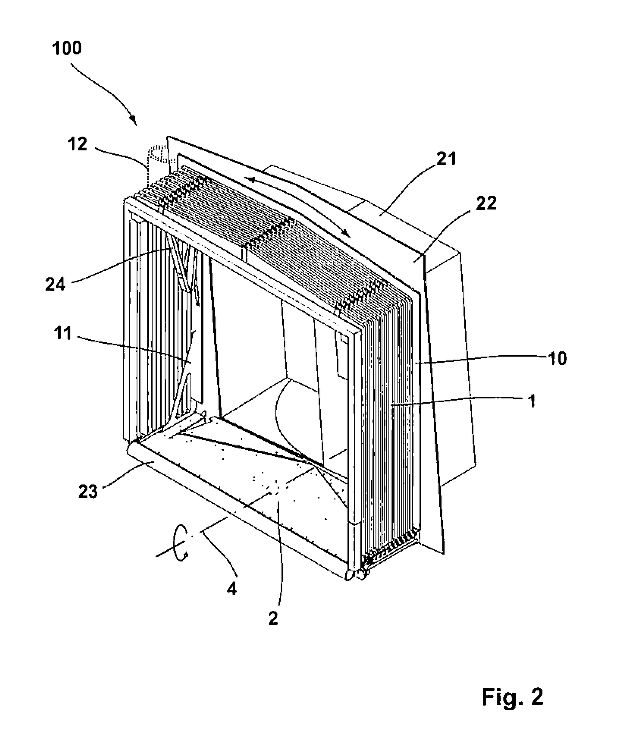 Coupling module for forming an interface between the cabin of a passenger bridge and an airplane