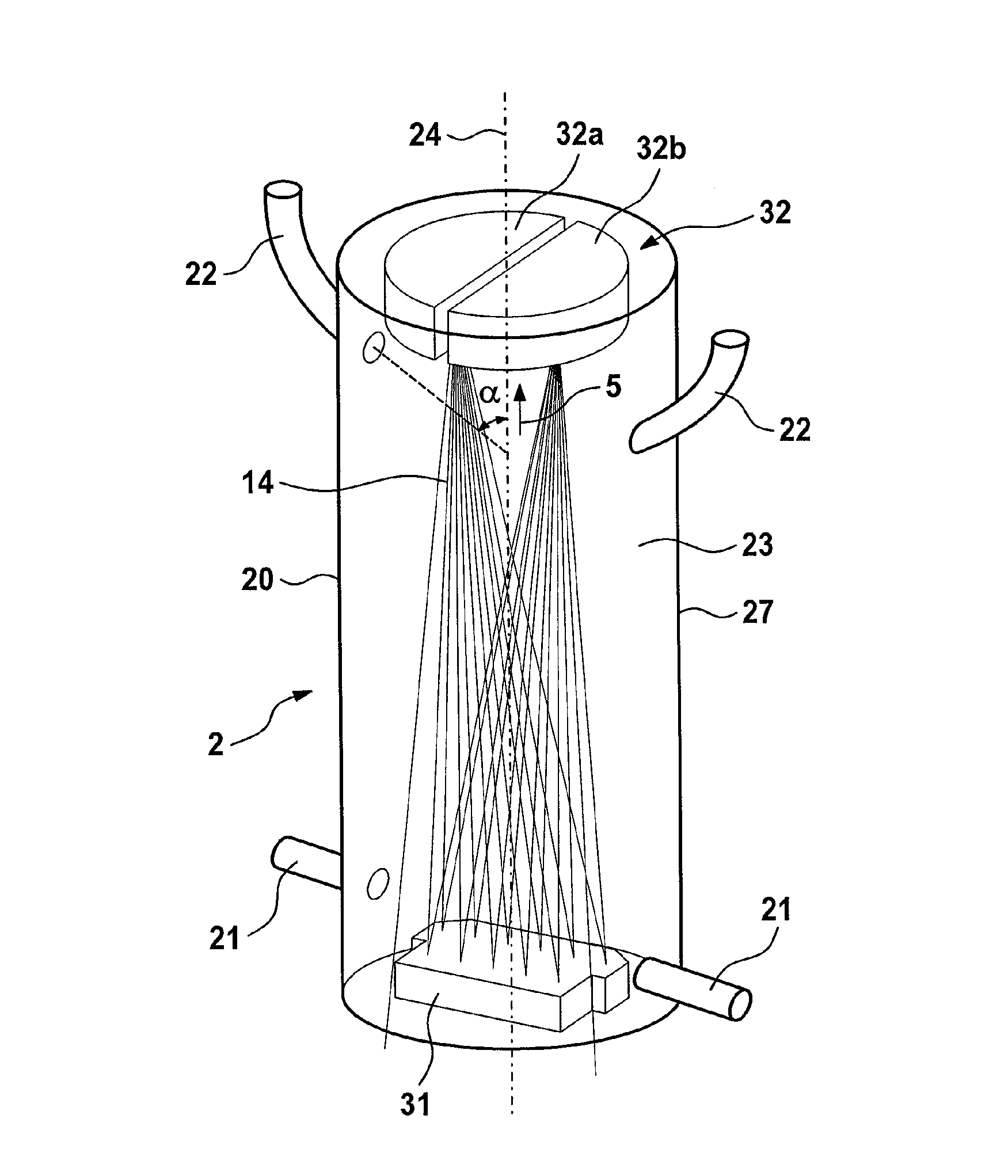 Gas cell for the optical analysis of gases