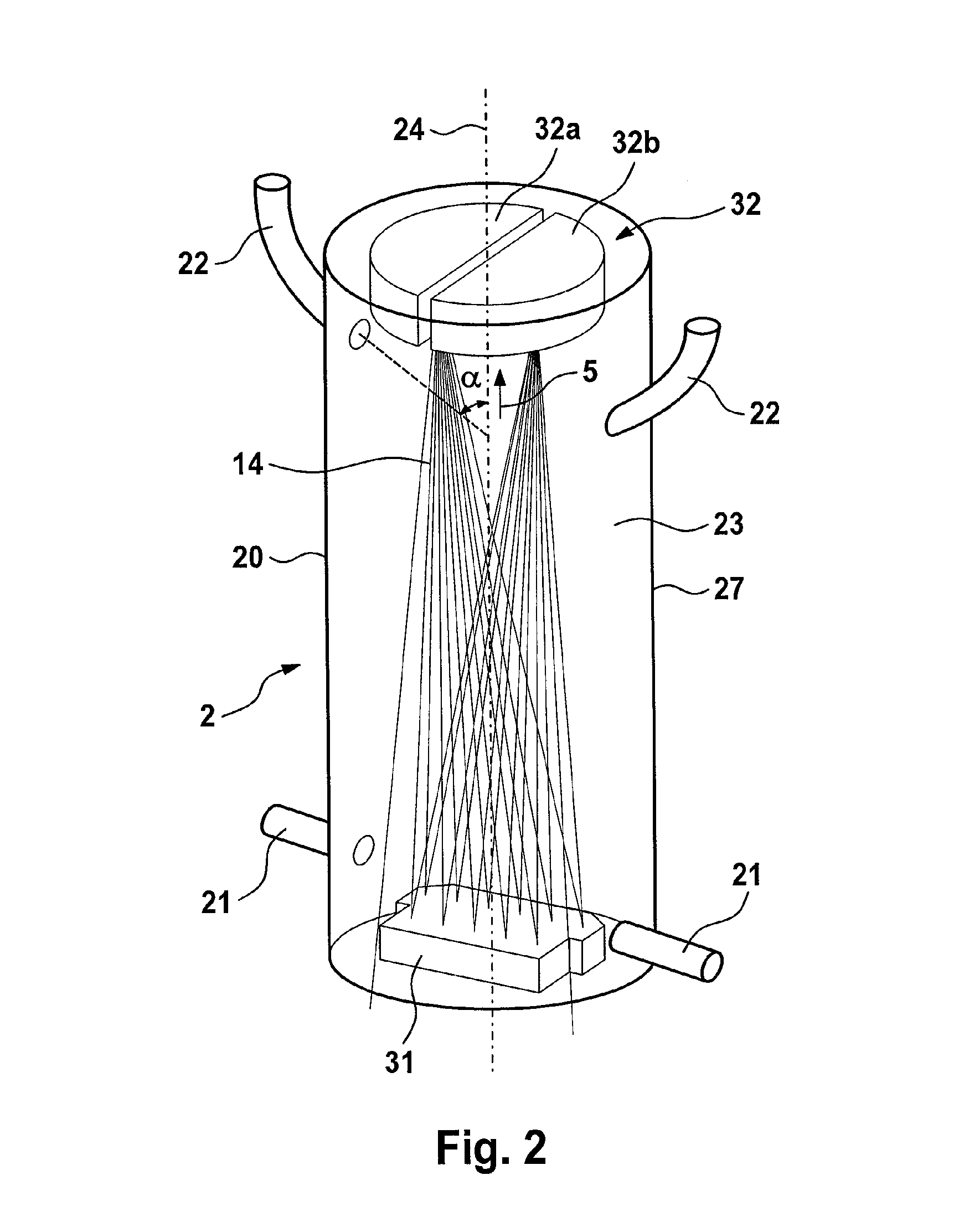 Gas cell for the optical analysis of gases