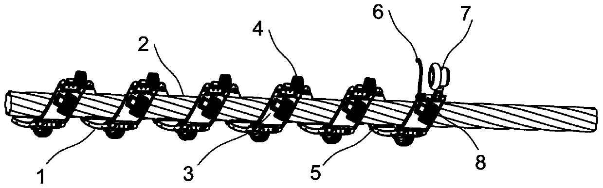 Snake-shaped line crawling robot and line patrol method