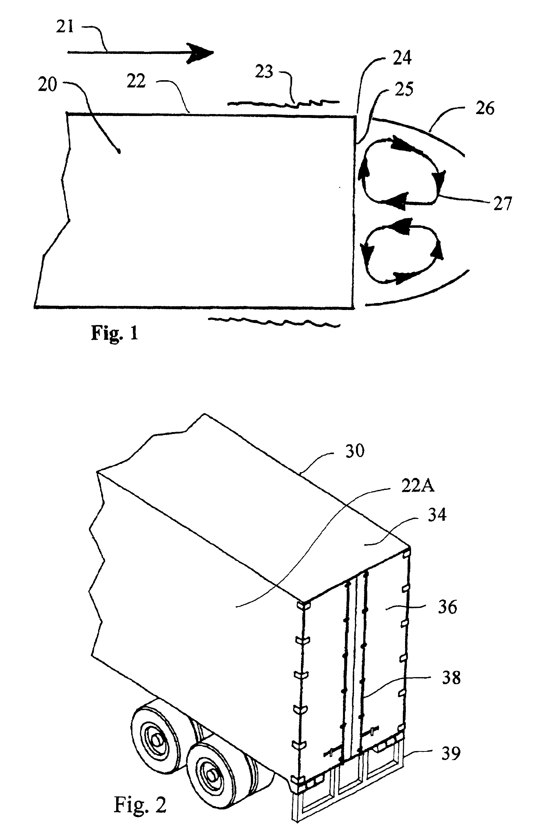 Aerodynamic combination for improved base drag reduction