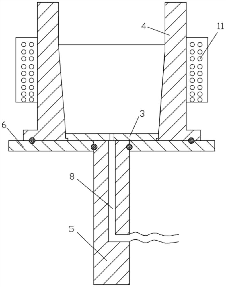 Process for preparing metal-based ceramic composite material through secondary pressure application