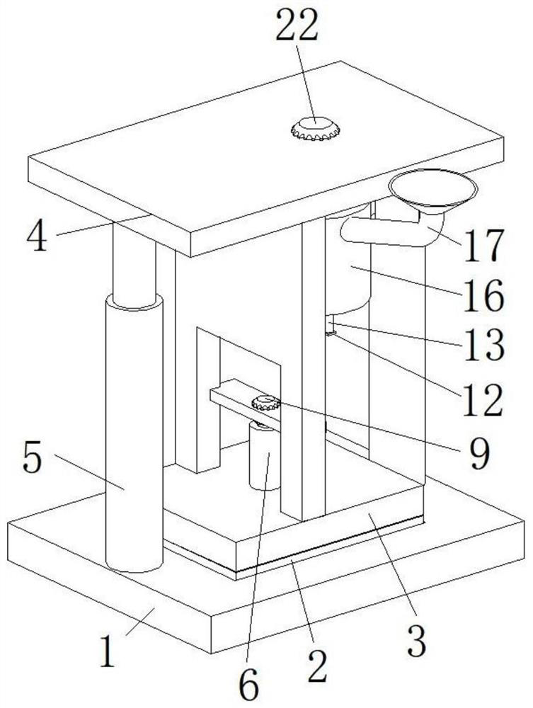 A droplet jet sand casting device capable of uniform mixing of raw materials