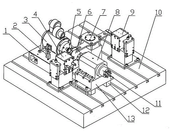 Electric spindle reliability test bench with contact mixed loading