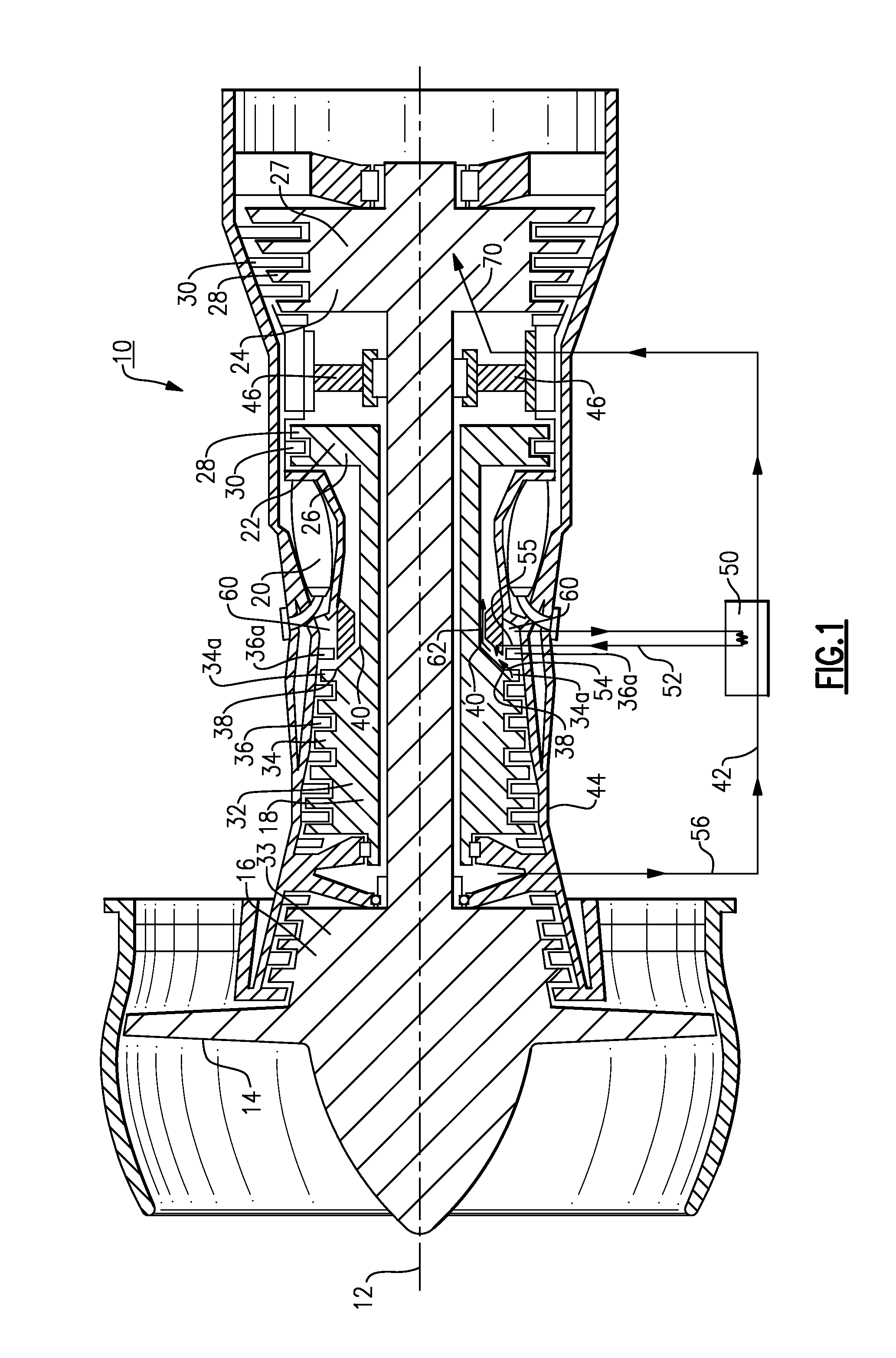 Rear hub cooling for high pressure compressor