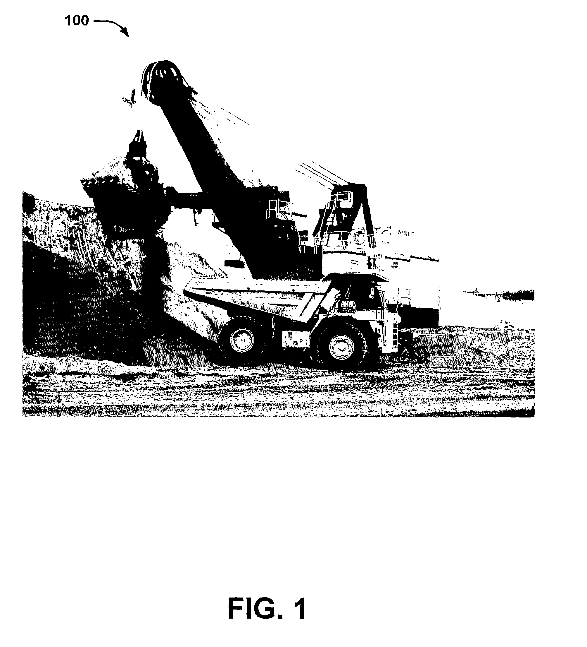 Method for position-calibration of a digging assembly for electric mining shovels