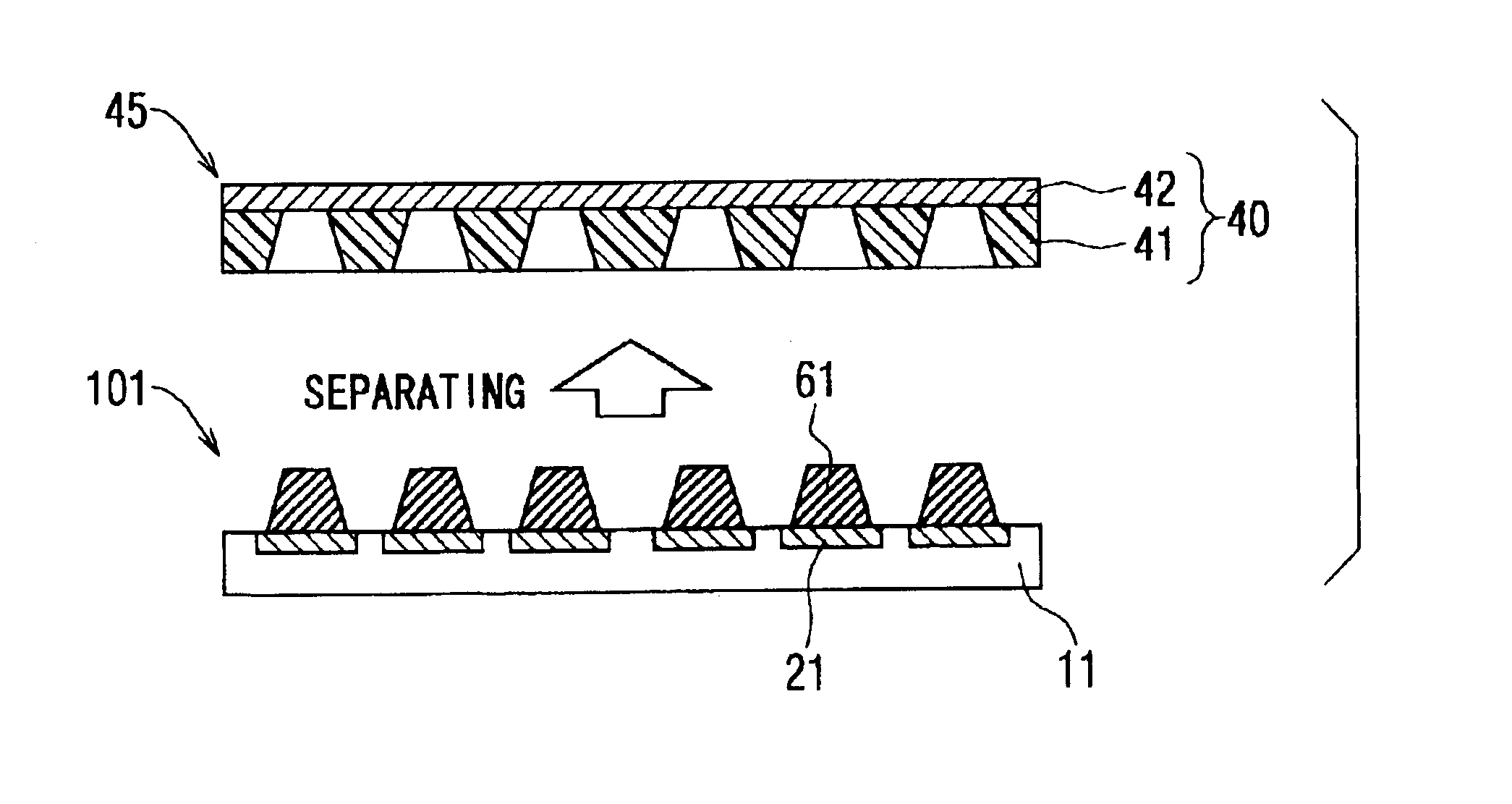 Substrate having a plurality of bumps, method of forming the same, and method of bonding substrate to another