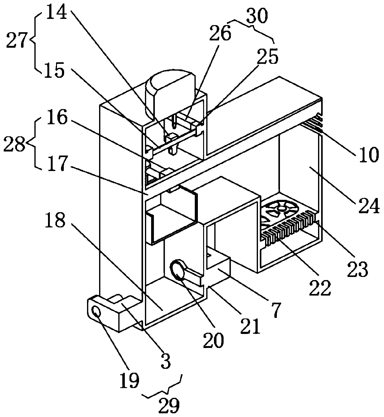 Medical apparatus and instrument disinfection device for infection department