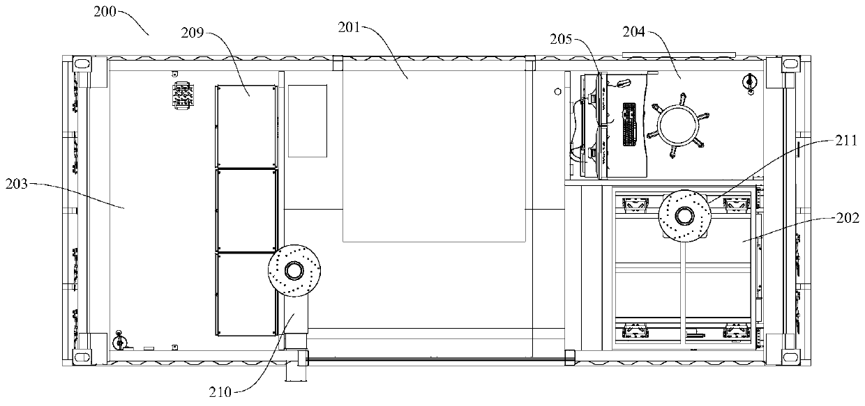 Emergency cabin of battery swap station, and emergency treatment method of power batteries in battery swap station