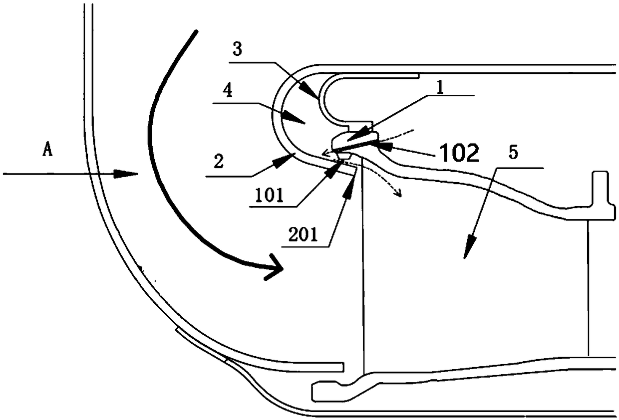 A gas turbine guide leading edge mounting edge structure and a gas turbine having the same