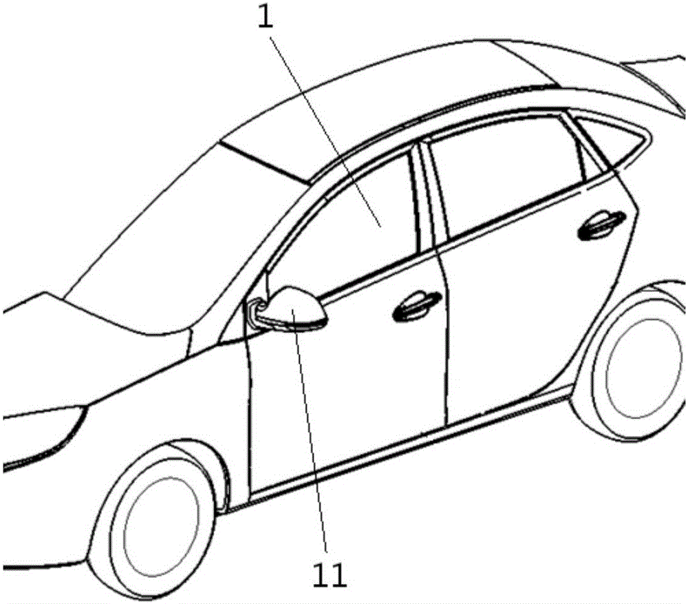 Automobile front door glass assembly and automobile front door assembly