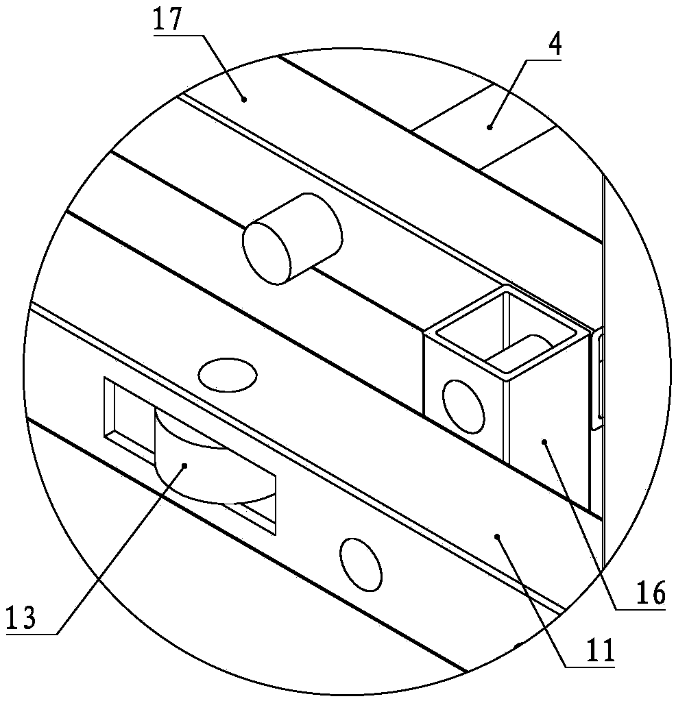 An auxiliary device for combining cabinets