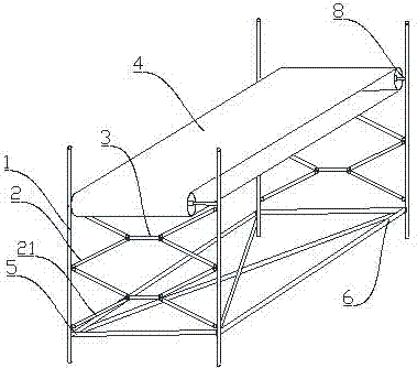 Conveying device with adjustable inclination degree