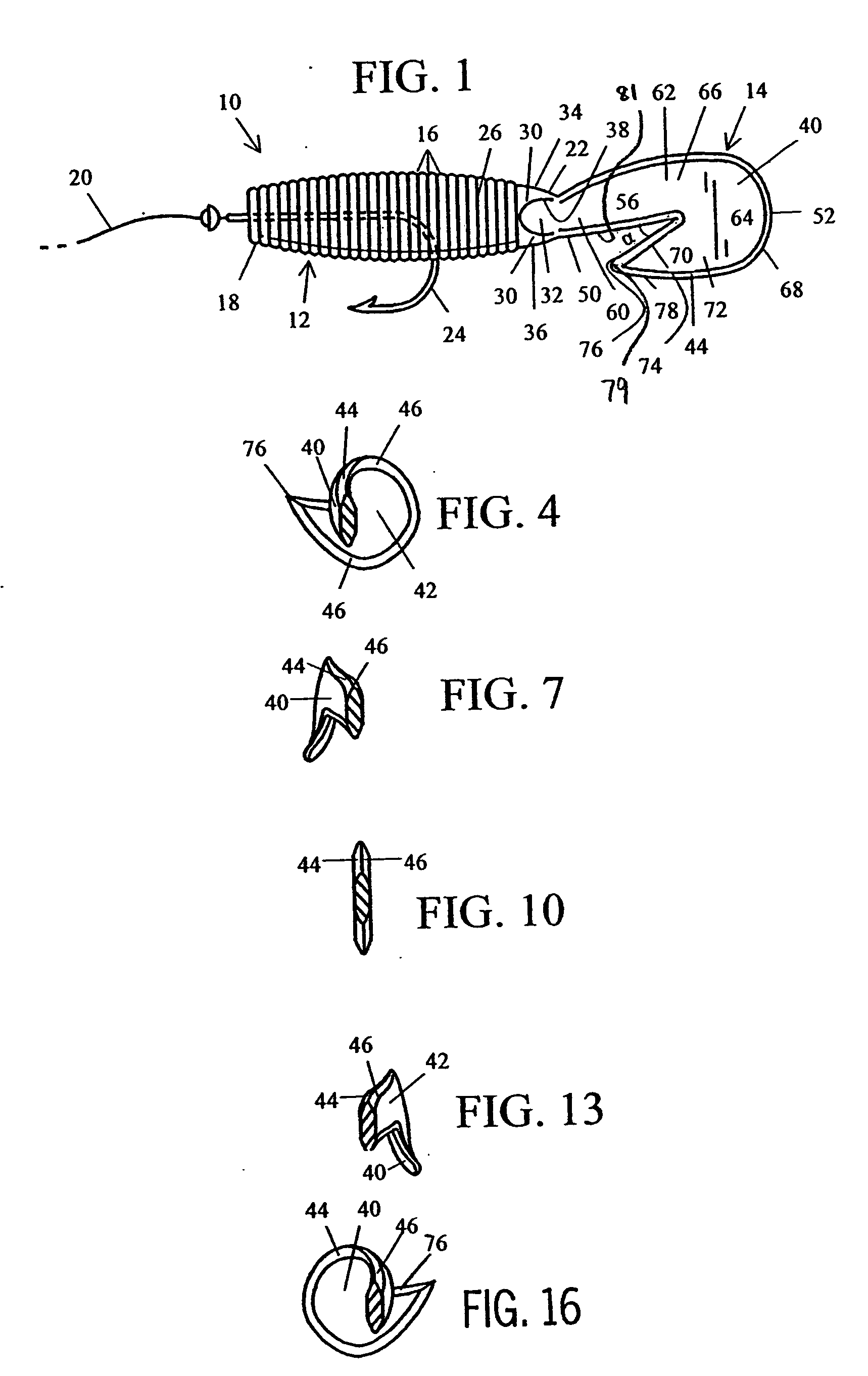 Tail configuration for an artificial fishing lure