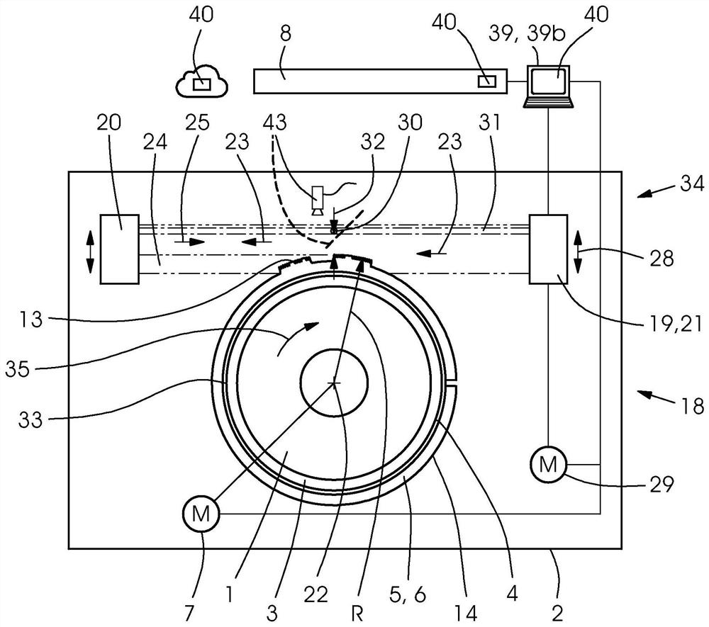 Apparatus for measuring protrusion of surface of rotating body