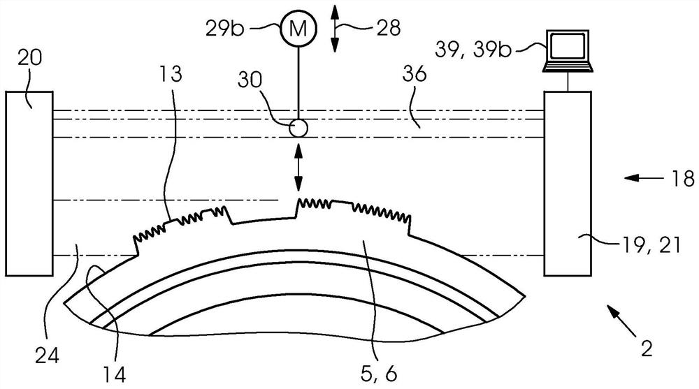 Apparatus for measuring protrusion of surface of rotating body