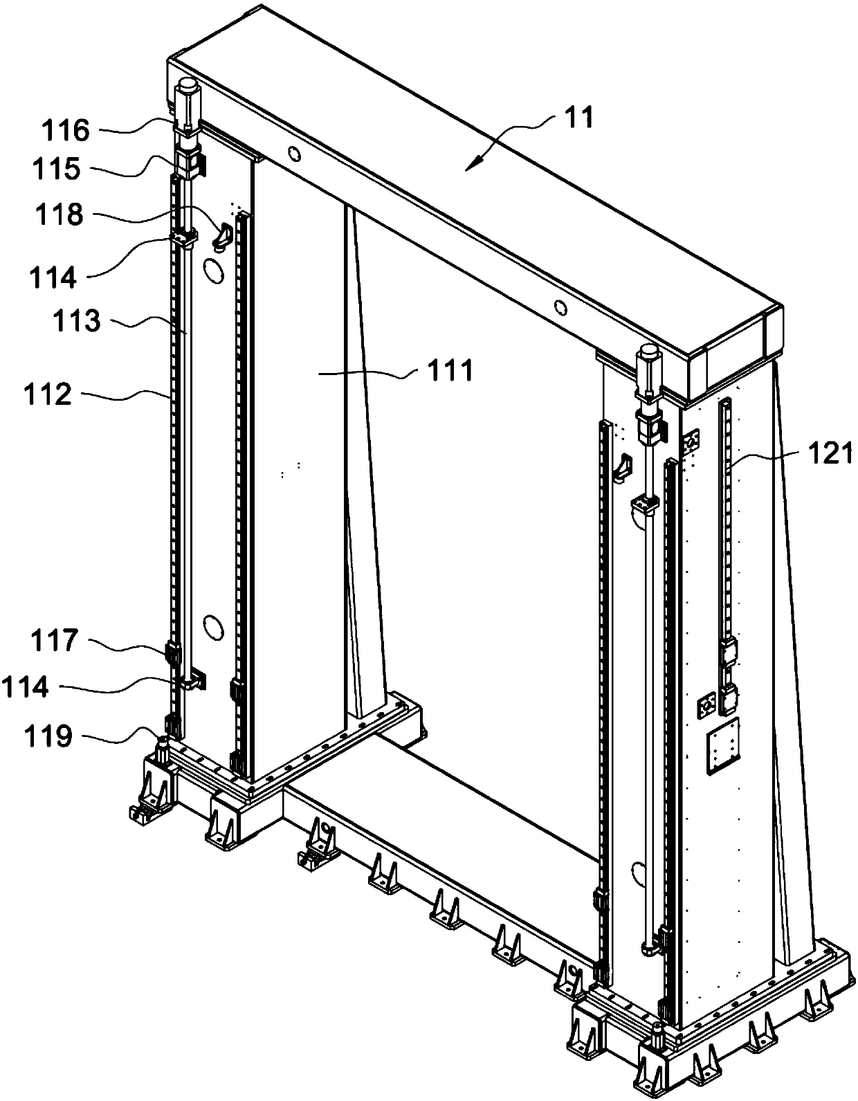 Large-scale seven-shaft linkage numerical control laying and winding integrated forming equipment