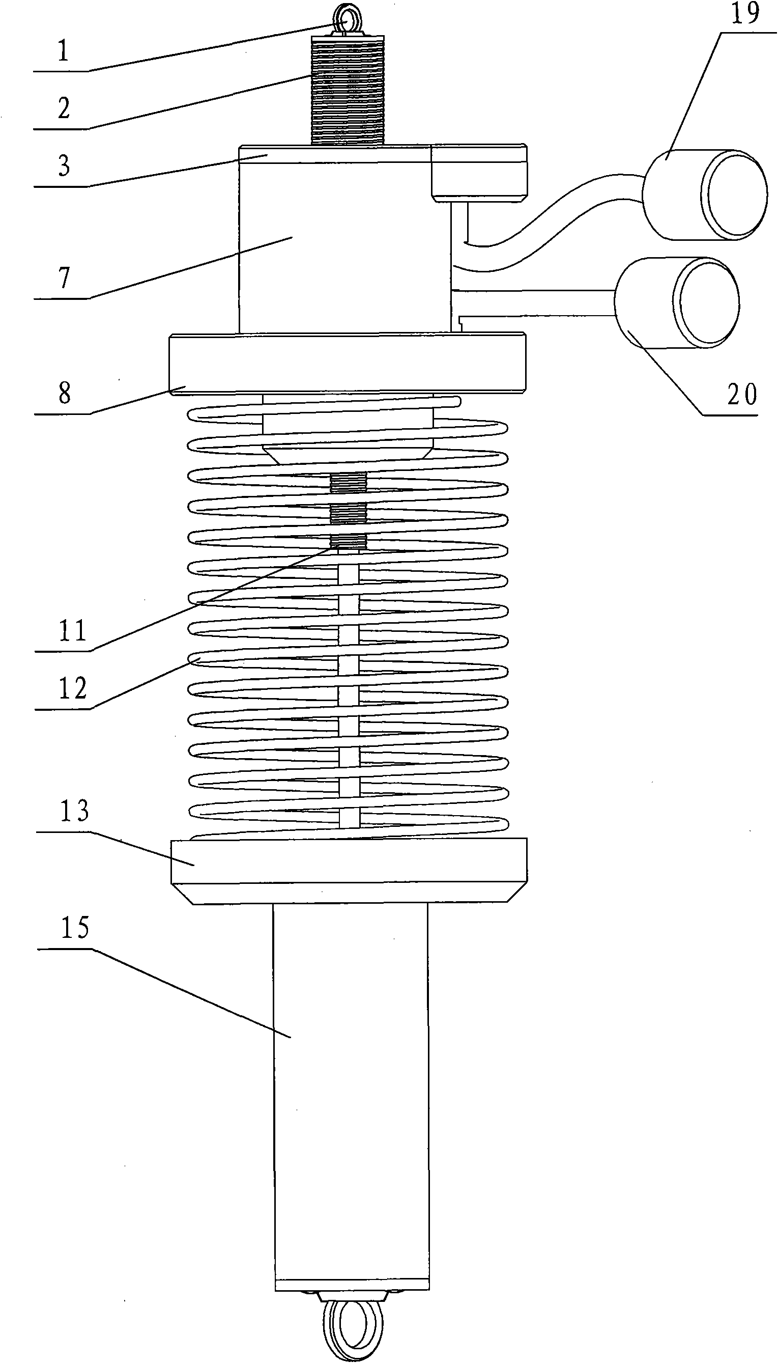 Active type coil spring suspension