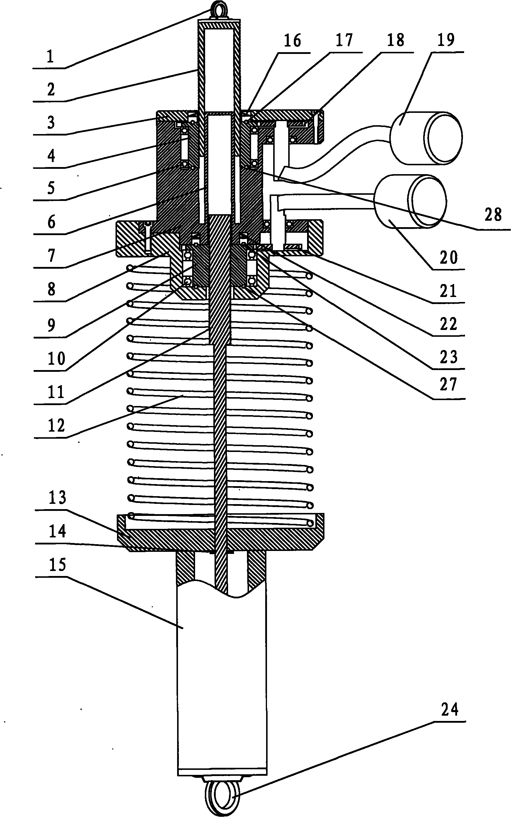 Active type coil spring suspension