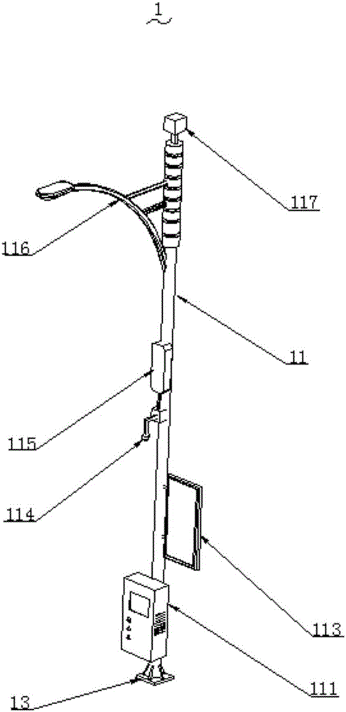 Novel multifunctional intelligent lamp post system