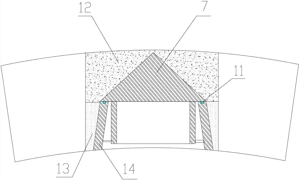 Jacking device of tunnel measuring hole and construction method thereof