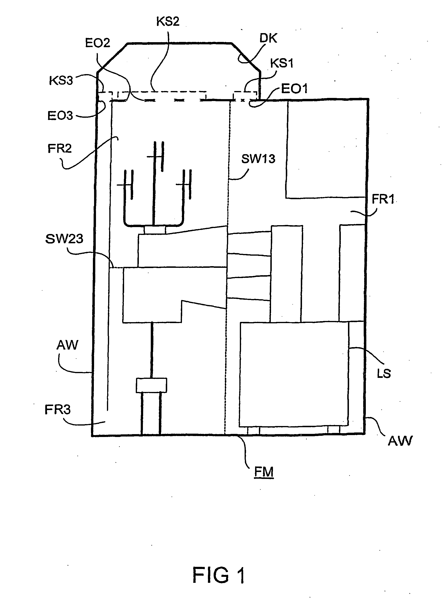 Electrical installation comprising a decompression channel