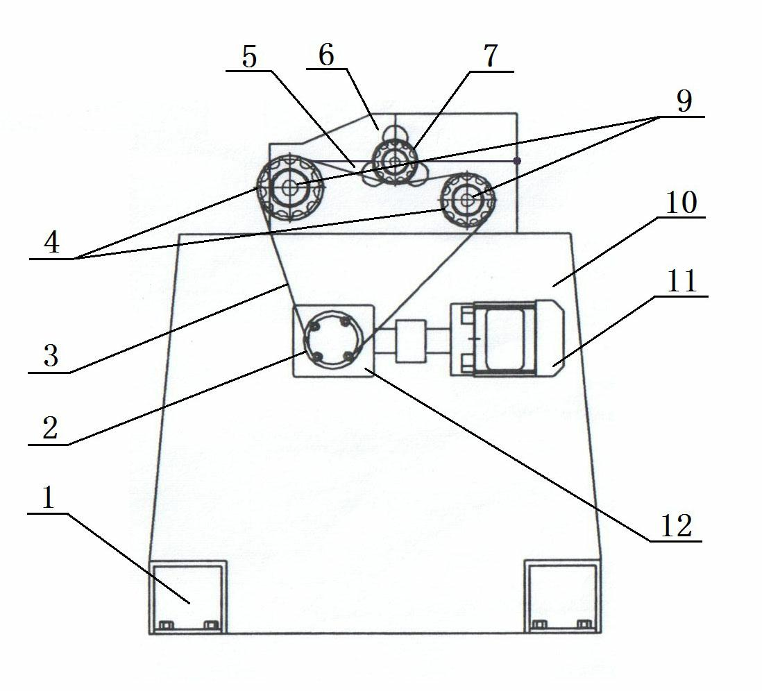 Rubber sheet winding machine