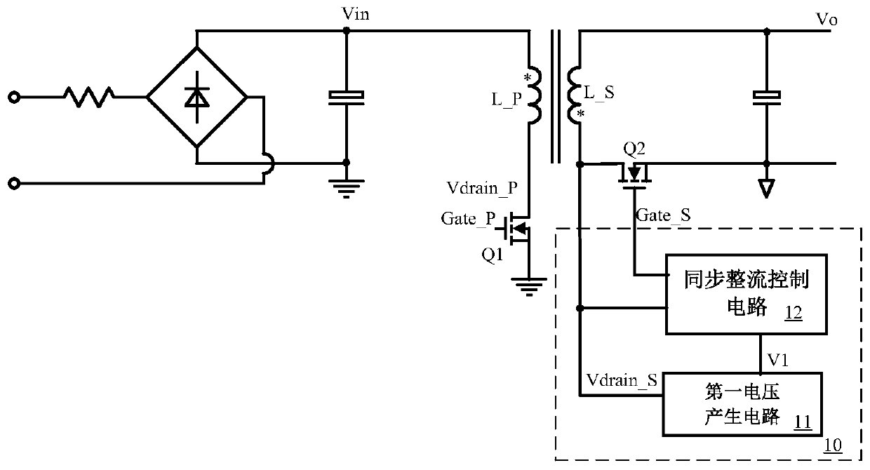 Switching state control circuit and control method and fly-back converter