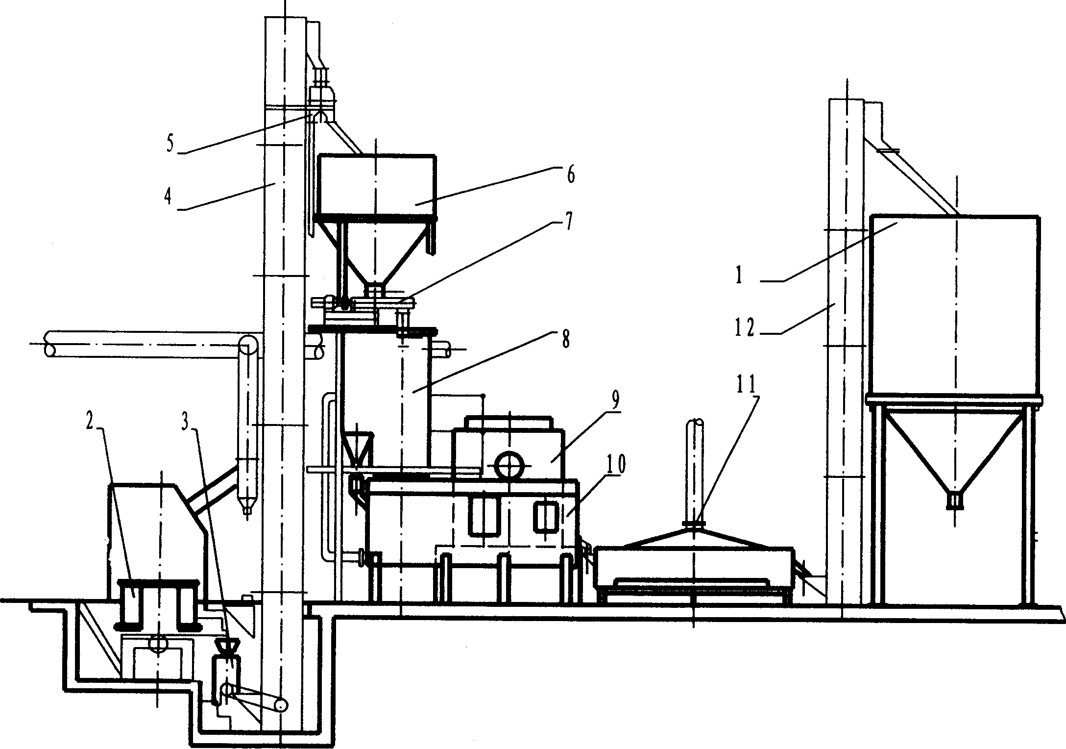 Hot process regenerative apparatus for tectorial sand using for casting