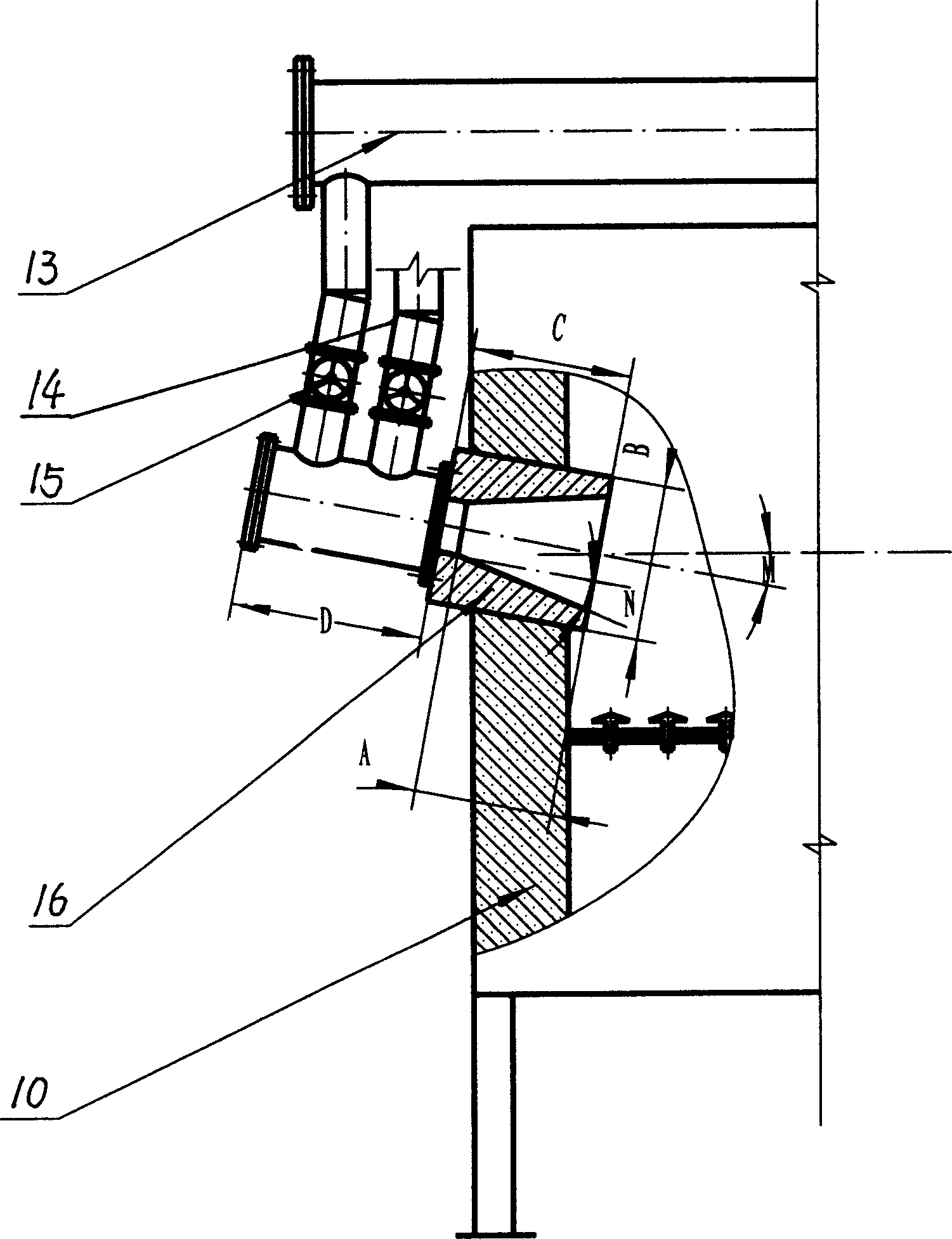 Hot process regenerative apparatus for tectorial sand using for casting