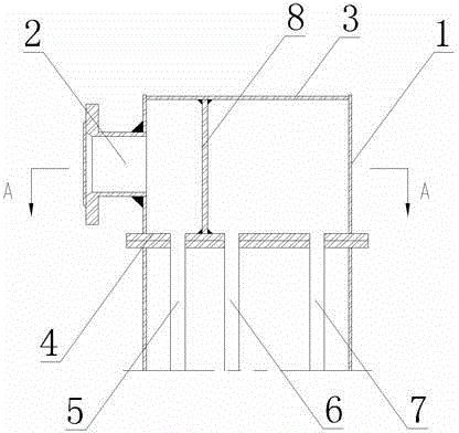 Evaporator heat exchanger tube box welding structure and manufacturing method