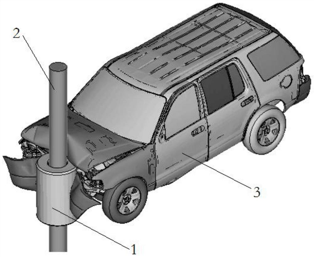 Safety protection semi-circular groove device for low-grade highway roadside electric pole piece