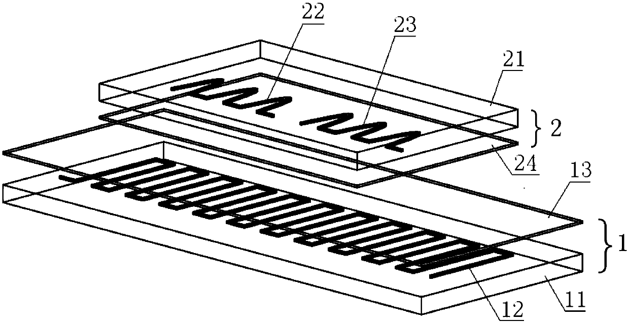 A single row time grating linear displacement sensor