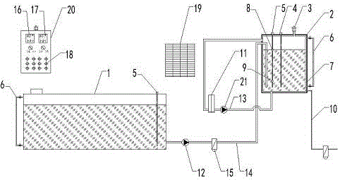 Liquid level display and automatic oil supply device for elevated oil tank