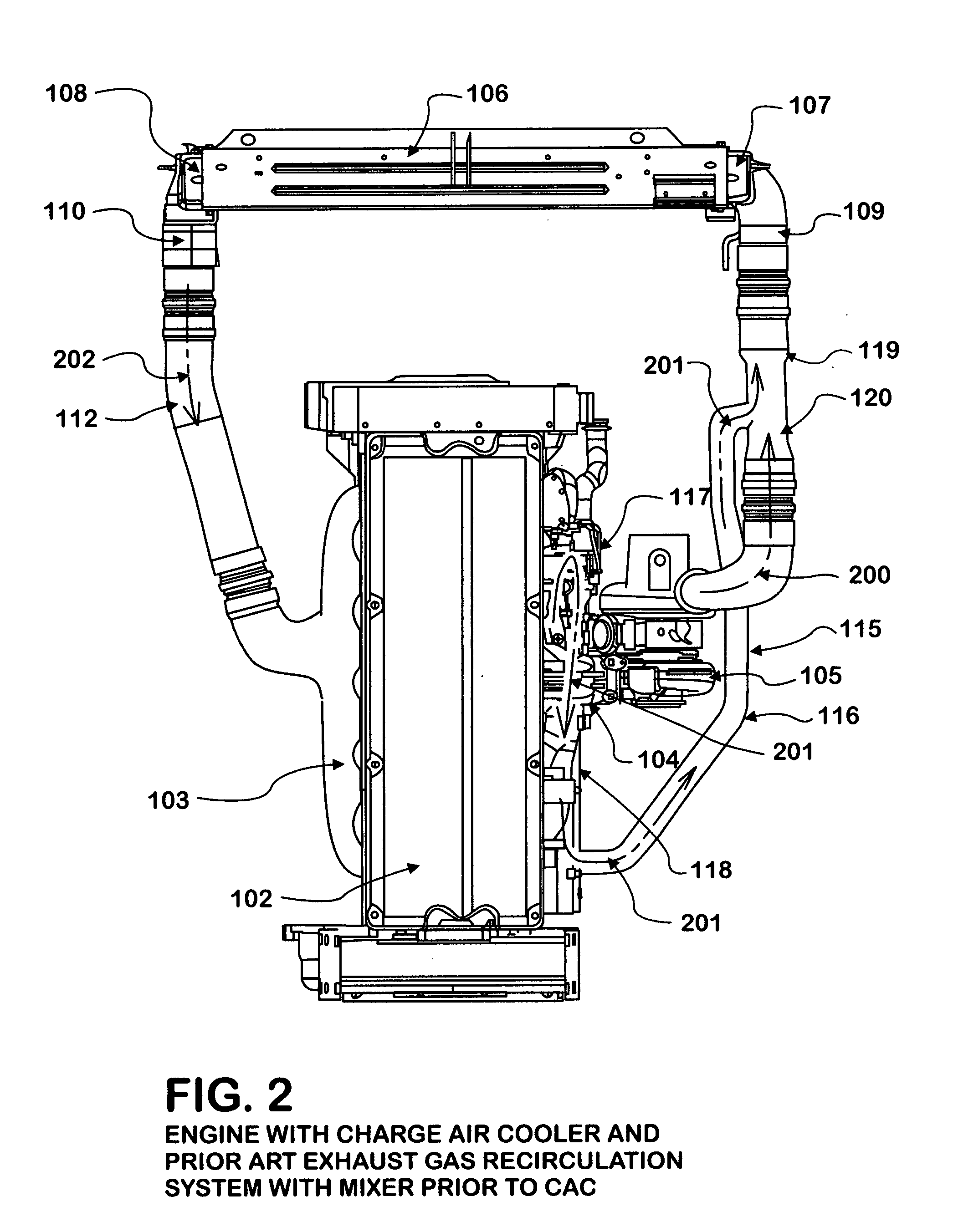 Integrated charge air cooler and exhaust gas recirculation mixer