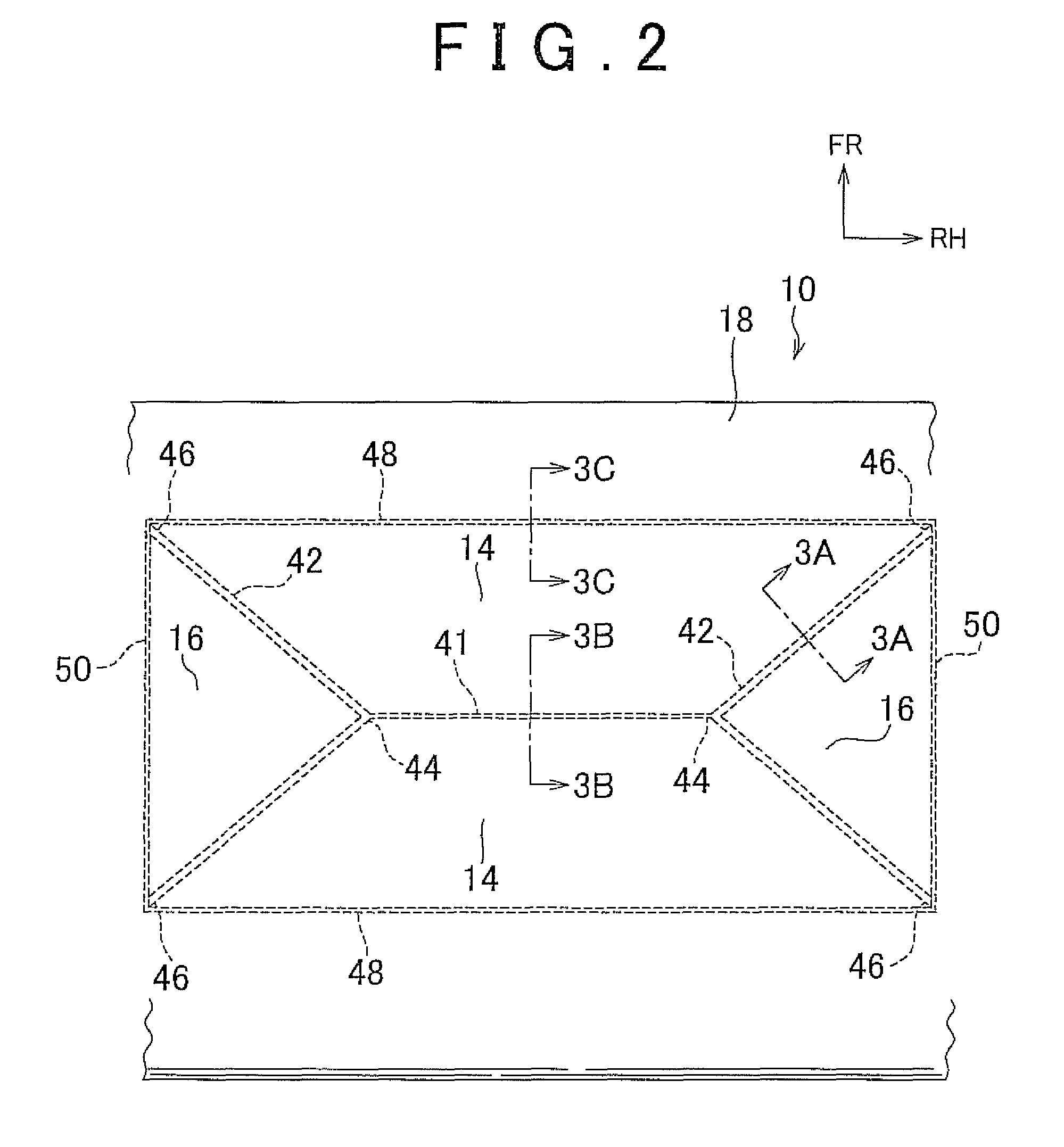 Front passenger airbag device