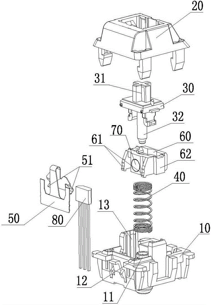 Non-contact keyboard switch