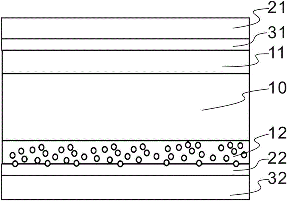 Protective film with rainbow ring resistance and preparation method thereof