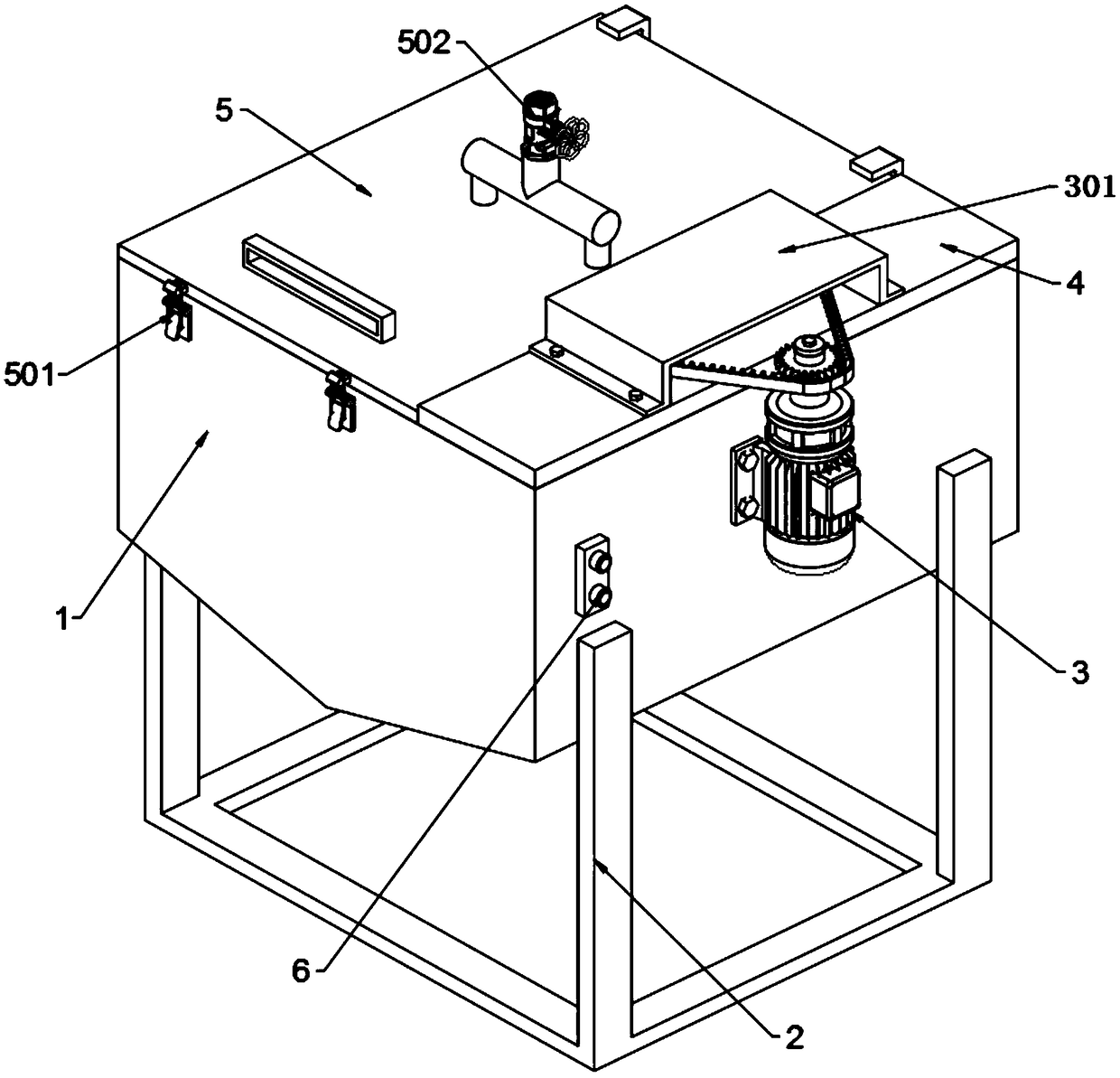 Vibrating screen type edible fungus cleaning device