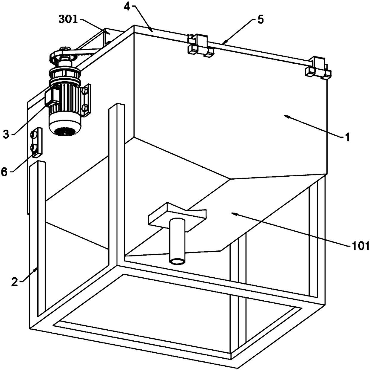 Vibrating screen type edible fungus cleaning device