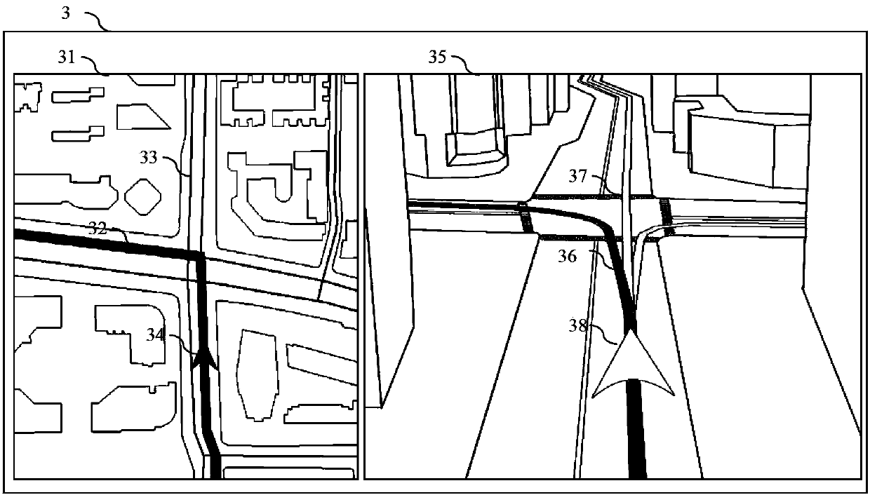 A method of three-dimensional directional navigation synchronizing with two-dimensional navigation and an apparatus thereof